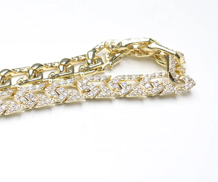 Wholesale Jewelry Manufacturer China Sample Models Trending Chain 24k Gold Plated Necklace