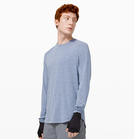 
Hot Selling Wholesale New Design Active Fitness Nylon Men Long Sleeve T shirt 