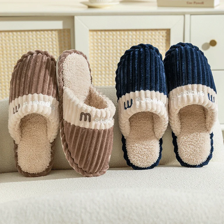 European slipper Comfortable Coral Fleece Slippers With High Cost Performance Thickened Non-slip Comfortable And Warm Slippers
