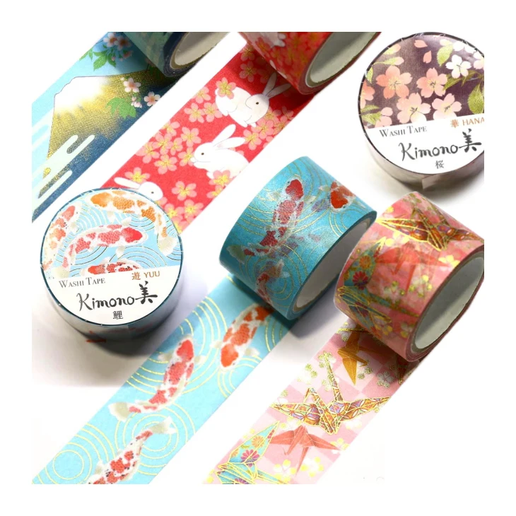 Japanese unique custom printed washi paper masking washi tapes