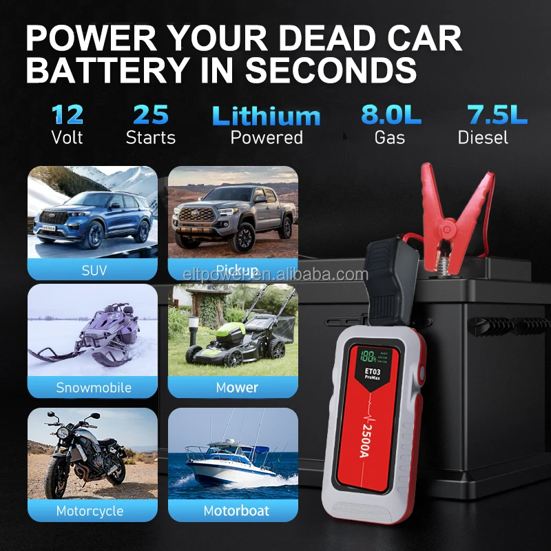 Portable car jump starter 12v 21800mah wireless charging battery jump starter car jump starter power bank with air compressor