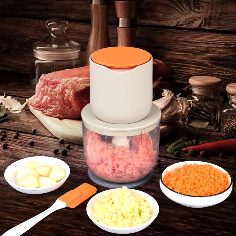 Factory Custom Slap Control 600Ml Vegetable Chopper Kitchen Garlic Vegetable Meat USB Rechargeable Mini Electric Food Chopper