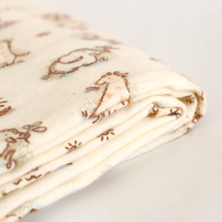 
Custom printed pure cotton fabric soft breathable baby clothing T-shirt and bed sheet fabric 