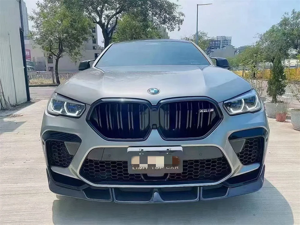 LD Style X6M Body Kit For BMW X6M F96 Front Lip Side Skirts Top Wing Spoiler F96 X6M Carbon Fiber Body Kits 2019+