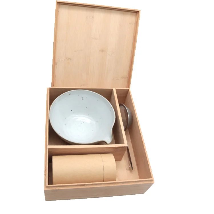 Estick Eco friendly  japanese Support Custom Logo Matcha Gift Kit Packaging WoodenSet Premium Ceremony