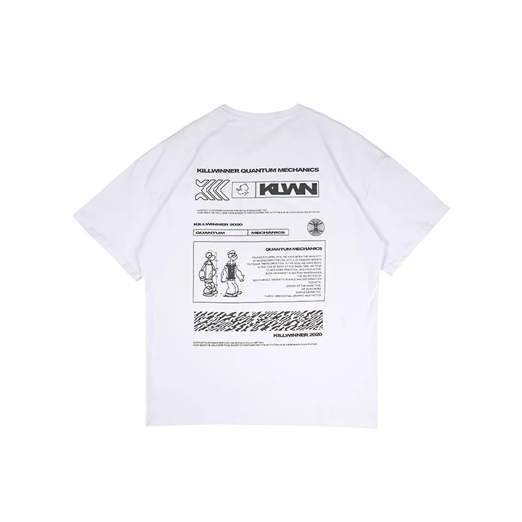 Killwinner OEM ODM good quality 100% cotton unisex tee stylish casual custom cartoon t shirts