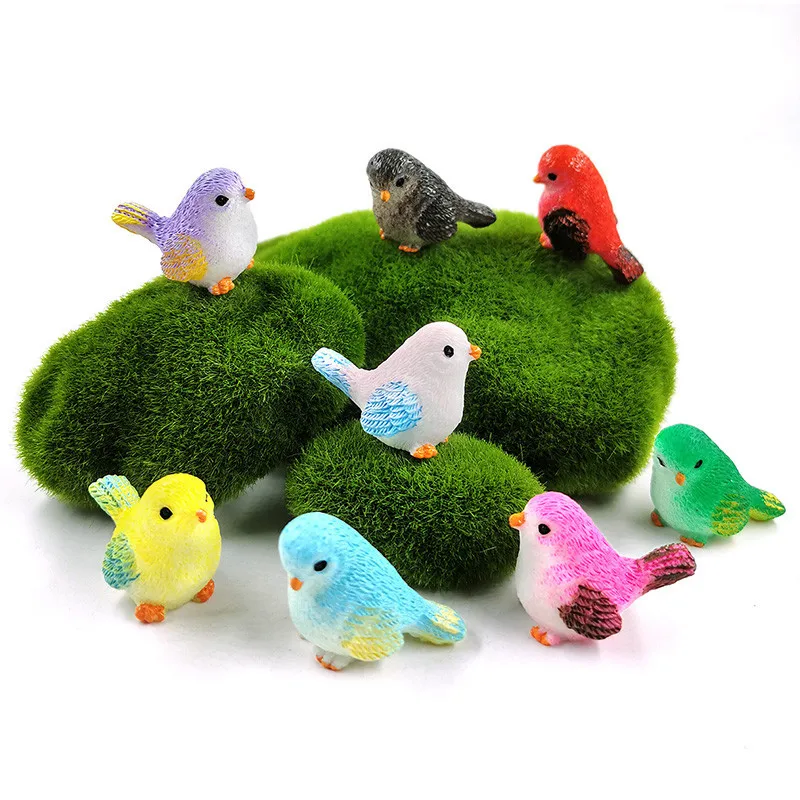 cartoon animal Mini Bird creative small ornament Garden Home Room Decor micro landscape Figurine