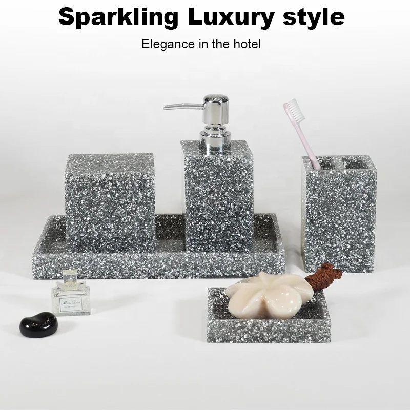 Hot products to sell online Luxury diamond bathroom accessories set for Home and hotel, decorate items
