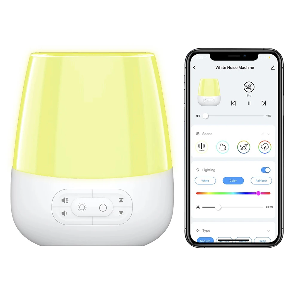 2022 newest arrival touch night light portable white noise sound machine  nice deep sleep aid machine for insomnia