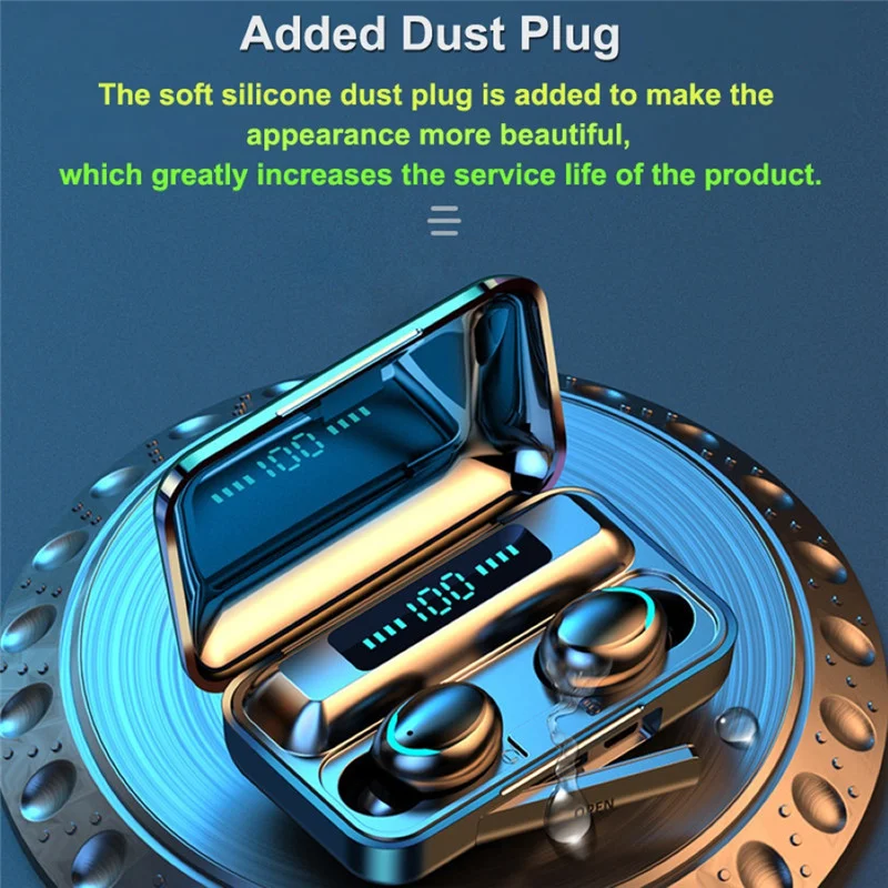 2022 Factory Price LED Display True Wireless Earbuds Audifonos F9 Earbuds Wireless Headphones With Powerbank