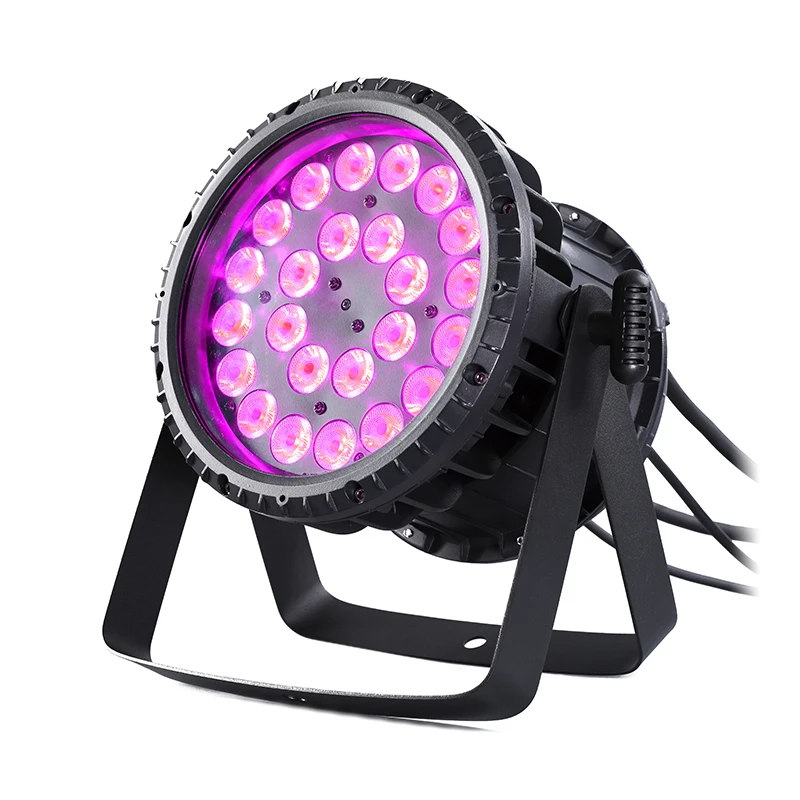 Outdoor Red Green Blue White UV Amber 6in1 LED par light 24x10w IP65 waterproof wall wash DMX stage lights for nightclub