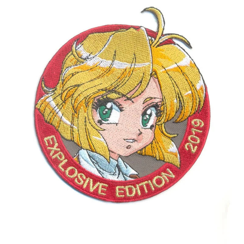 Youki Custom Embroidered Patch Iron On cartoon Badge Applique Embroidery Clothing