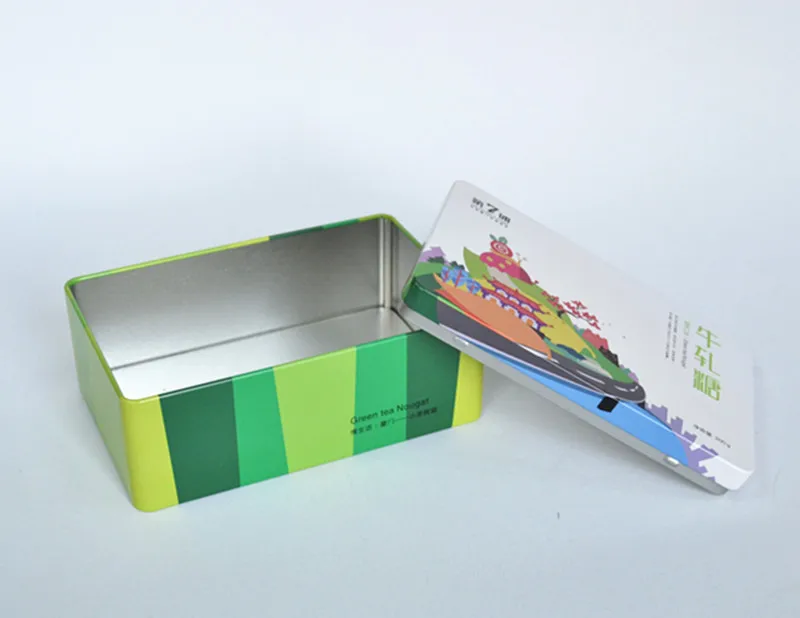 food tin can rectangular metal box