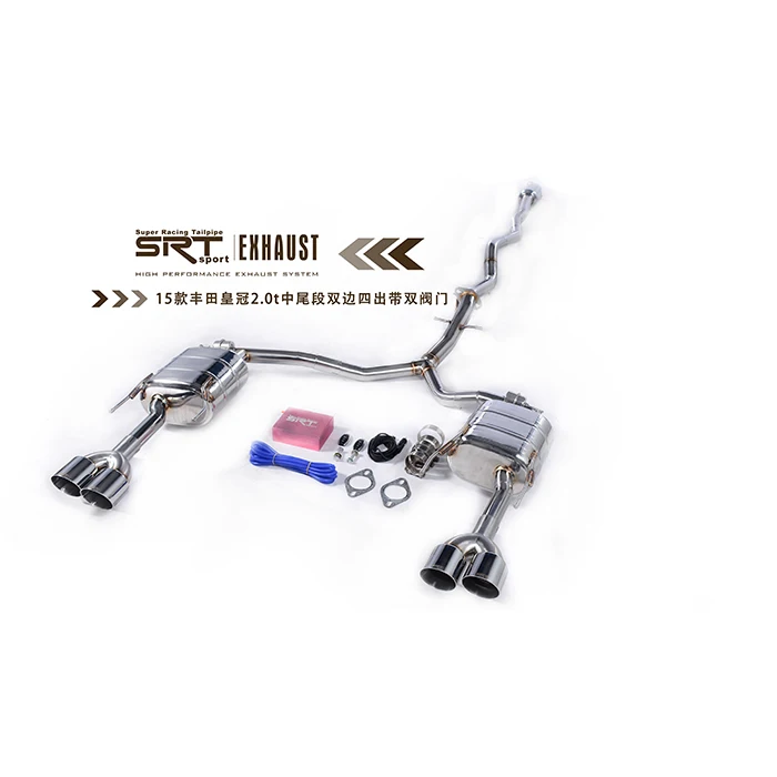 Выхлопная система для Toyota Crown глушитель 2 0 T водосточная труба с каталитической обратной стороной клапаном управления 4 наконечниками