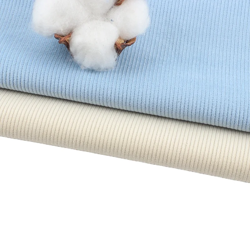 wholesale china woven plain style 16 Wales 100% cotton corduroy fabric for pants dresses coats