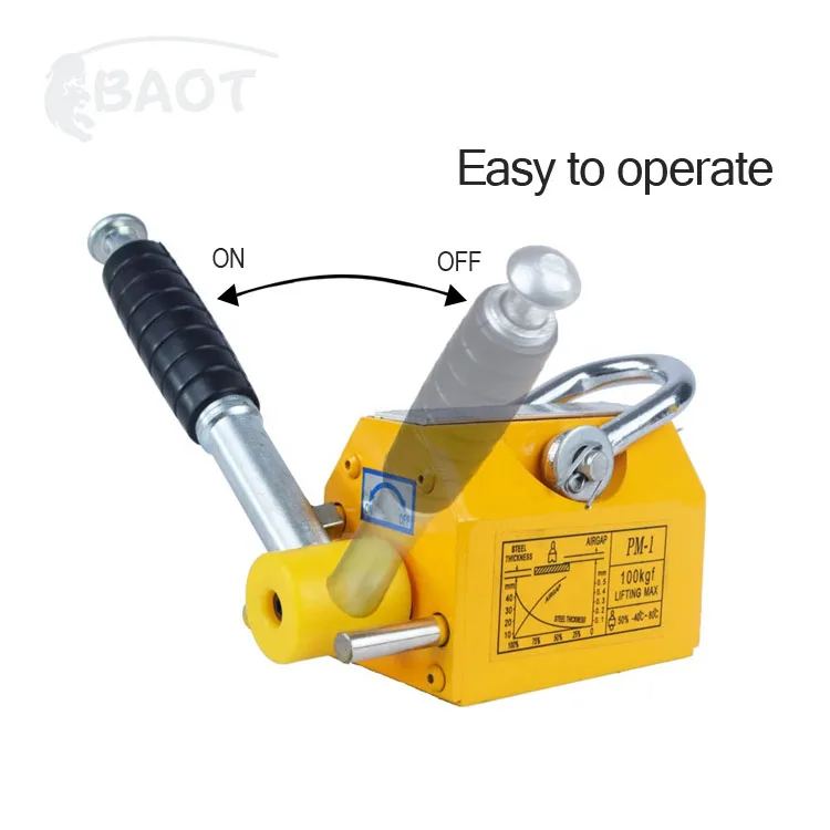 BAOT Factory Direct Supply PML600kg Permanent Magnetic Lifter Tool for Lifting Steel Price