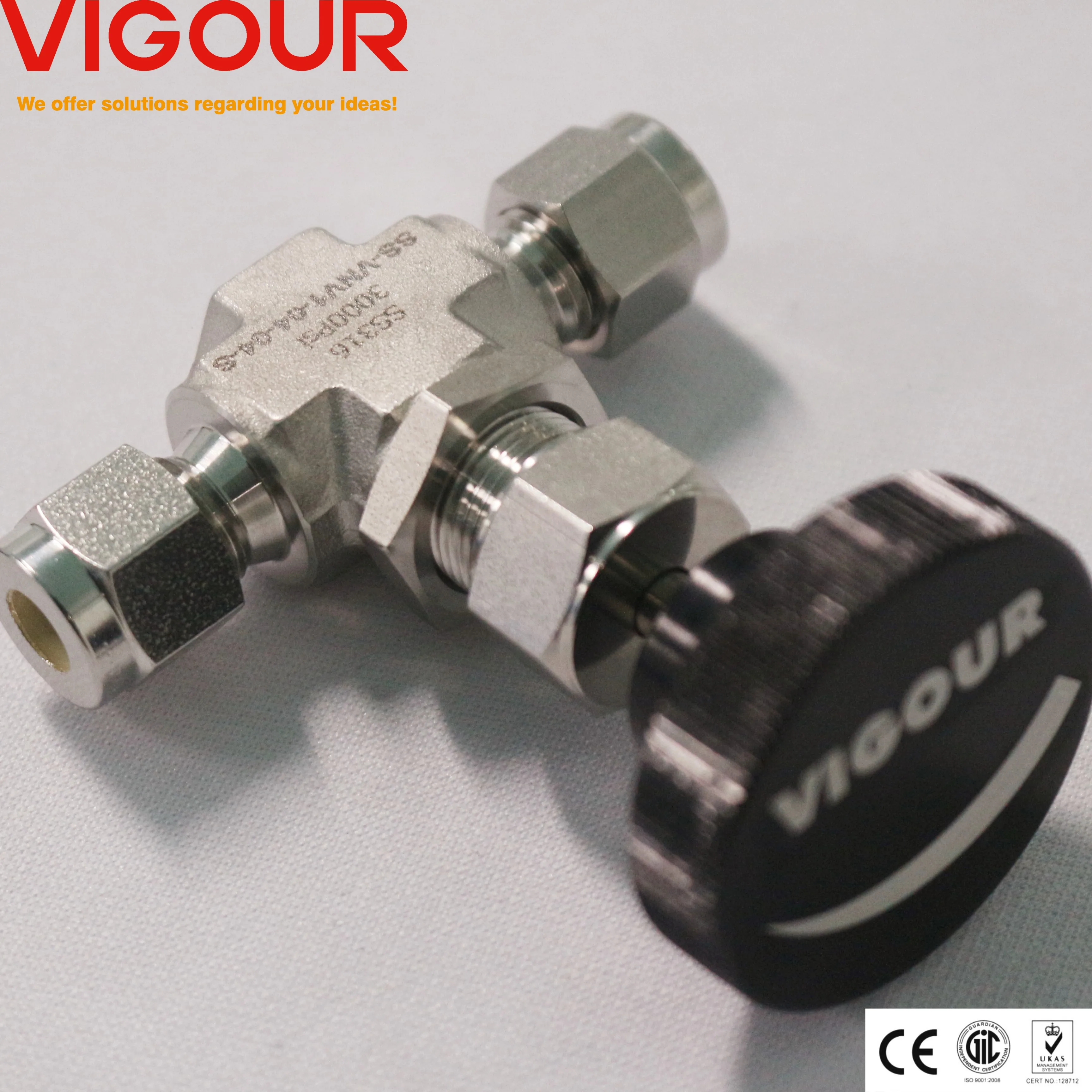 Manual Needle Valves for Gas Live Loaded Packing System with Working Pressure up to 5000psig for General Application