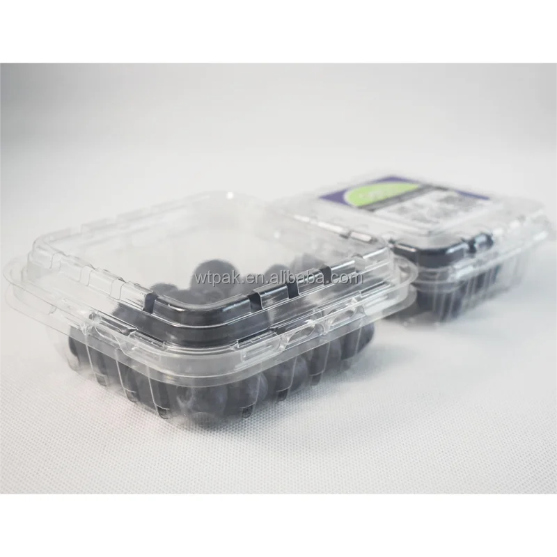 4.4oz 125g High-quality Recyclable Fruit Clamshell Packaging Blackberry Blueberry Punnet
