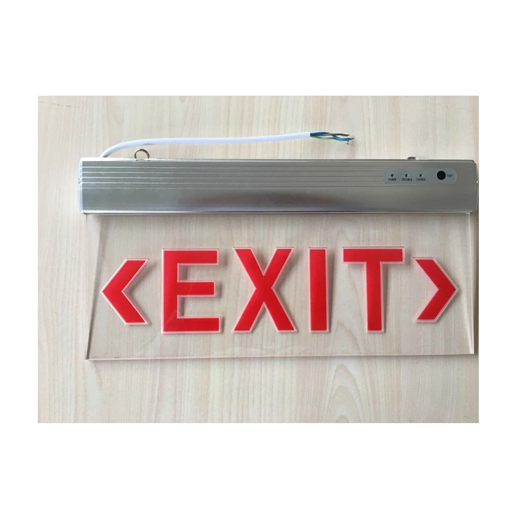Wholesale Plate Sign Rechargeable Emergency Light indoor led exit sign