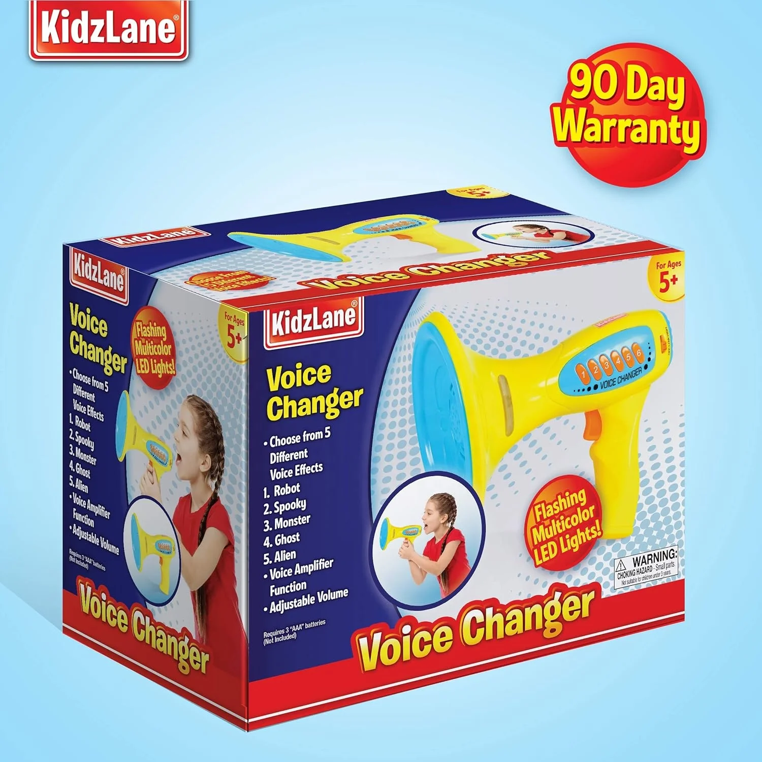 Voice Changer toy for Kids with LED Lights, and 5 Different Sound Effects