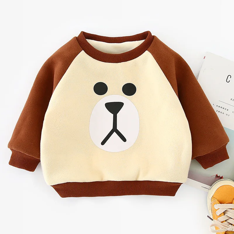 Мультяшные детские топы для малышей, вязаный пуловер для малышей, свитшот с длинным рукавом, одежда для новорожденных