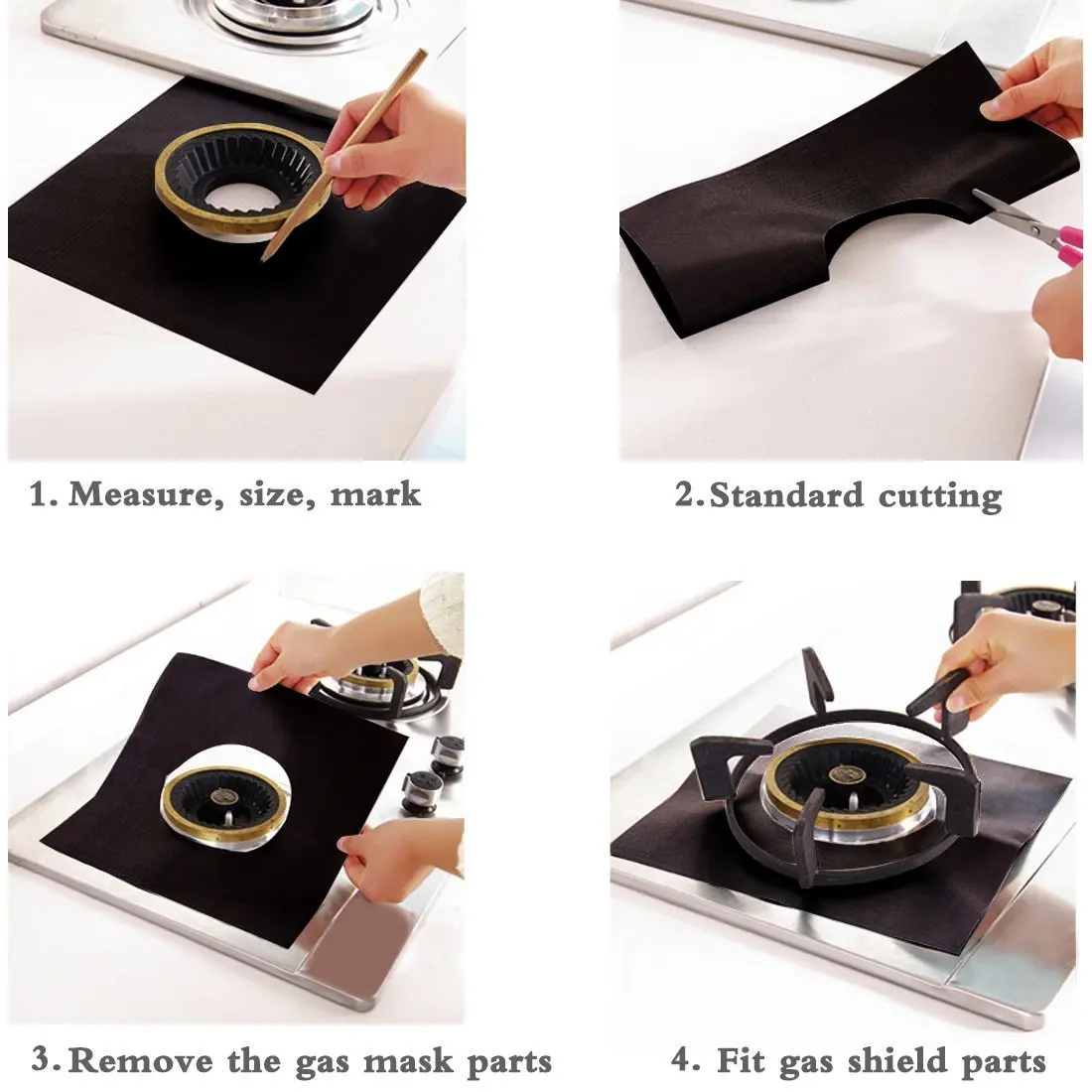 Reusable Gas Stove Protectors Non-stick Cooker Protective Cover Stovetop Burner Waterproof Cleaning Pad for Gas Stove
