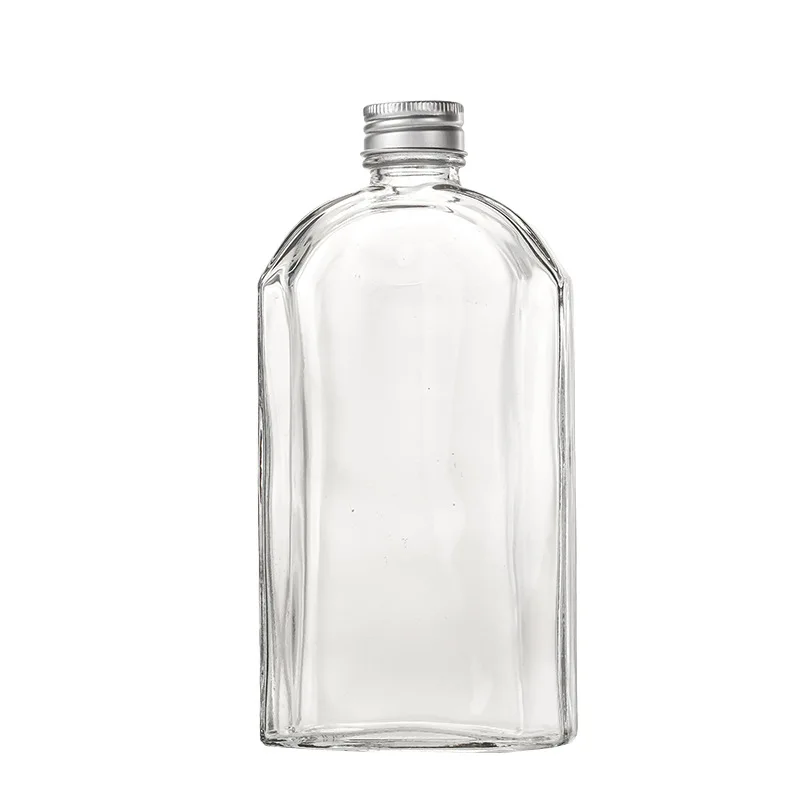 Wholesale 100ml 250ml Frosted Transparent Beverage Drink Soda Tea Oil Flat Cold Coffee Glass Bottle for Liquor Juice