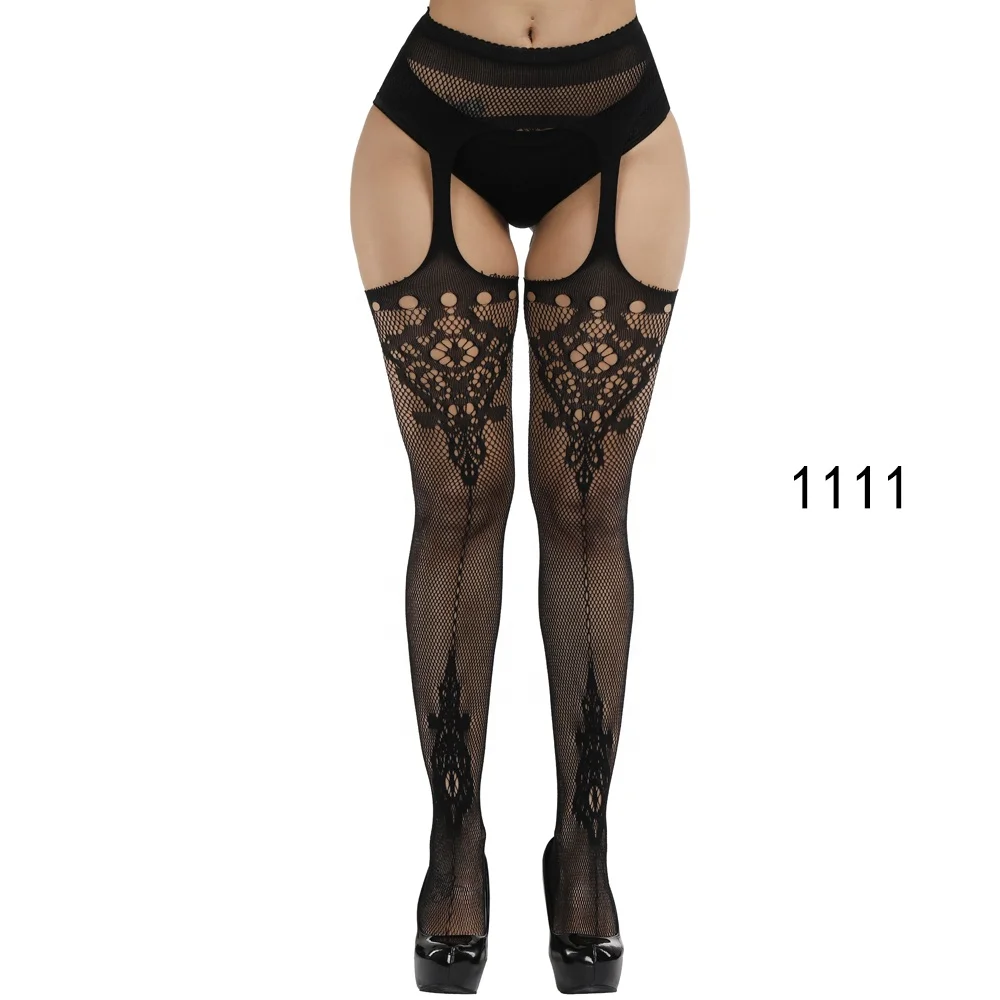 Womens Lingerie Body Garter Belt Thigh High Sheer Nylon Stockings Suspenders Sexy Pantyhose/tights