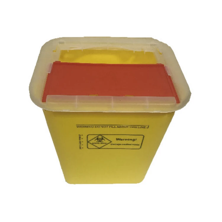 Sharp Container Needle Container Wastebin 8L Sharps Container With Push Cover Type