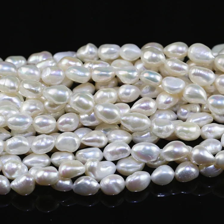 10x12mm AAA grade good quality real fresh water genuine freshwater natural nugget baroque pearl bead strand string