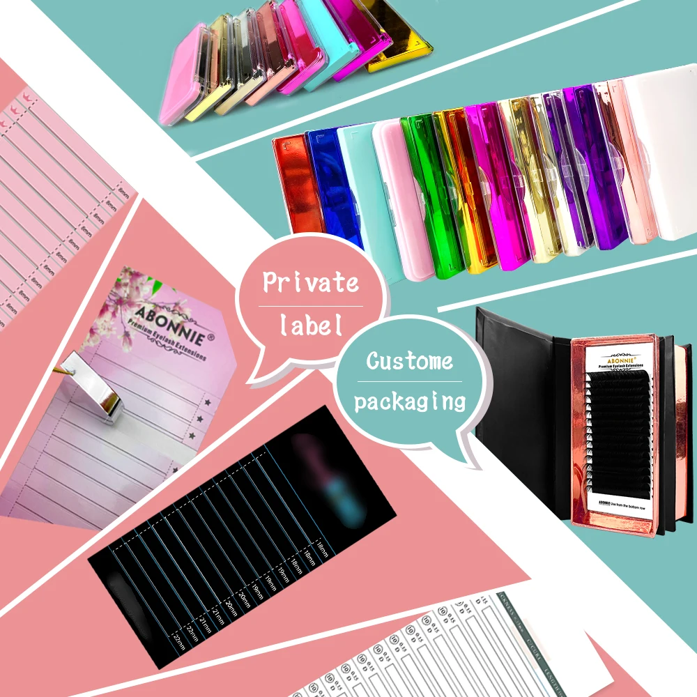 Mega volume 0.03 0.05 0.07 fuax mink easy fan lash trays wholesale 25mm faux eyelash