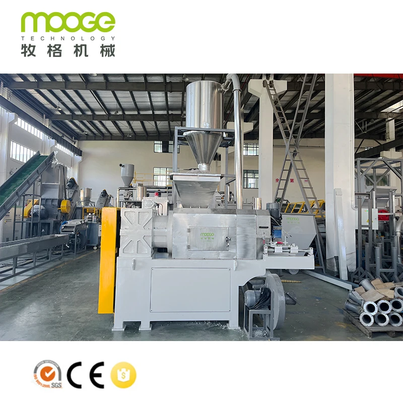 Price PE Film PP Woven Bags Squeezer Recycling Agglomerator Plastic Compactor Granulator Machine