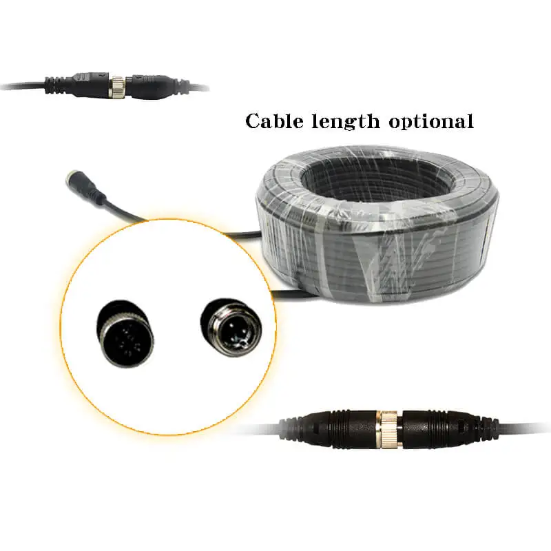 3-in-1 Truck visual reversing radar camera with 2 parking Sensors connected to navigation display no-punch