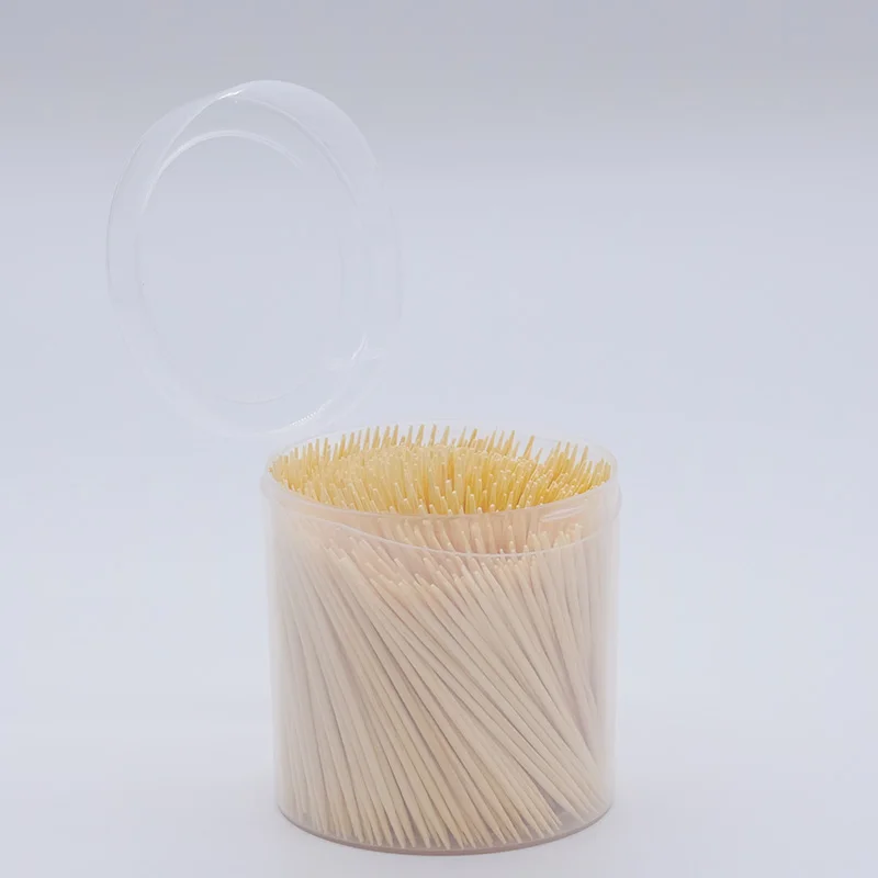 
Best Selling 500pcs Wholesale factory tableware bamboo two ends food toothpick bottle holder 