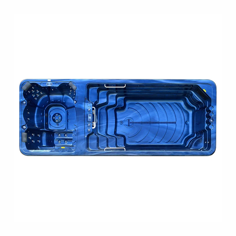 Acrylic Portable Outdoor Garden Container for 6 People Rectangle Spa with Massage and Water Jet Feature for Swimming Pool