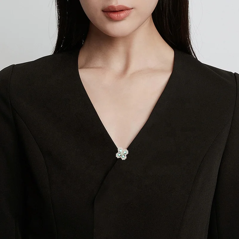 XILIANGFEIZI Последняя мода лацкан красочный Циркон корсаж элегантность шаль маленькая булавка цветок броши