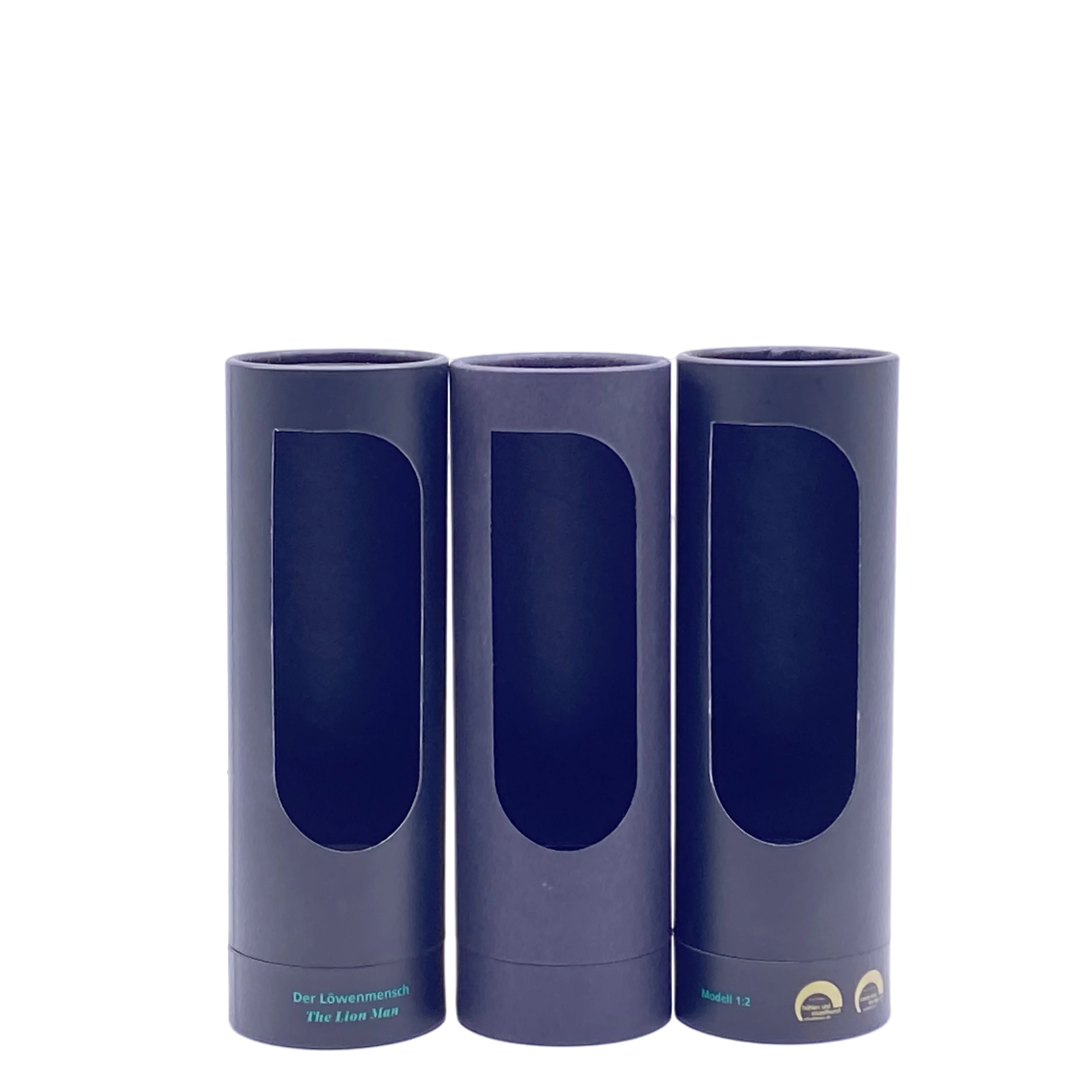 Custom Manufacturer Recycled Large Round Shape Perfume Packaging Tube with Window Gift Printing Spice Sealing Black