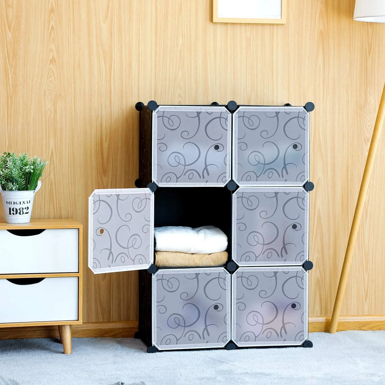 DIY Storage Plastic modular closet cabinet cloth storage wardrobe