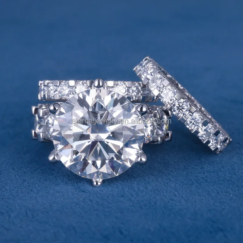 Custom Fine Jewelry Real S925 Silver 10k 14k 18k Solid Gold Rings Moissanite Lab Grown Natural Diamond Wedding Engagement Ring