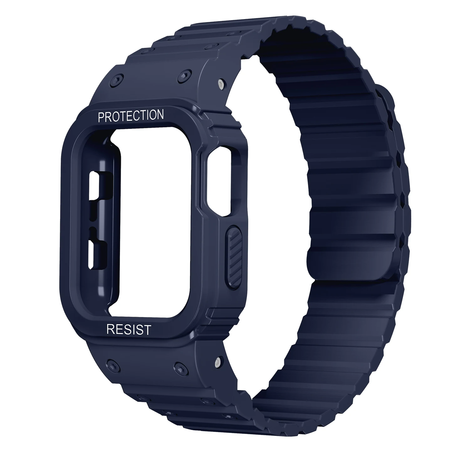 RYB 45mm 44mm  41mm 40mm  Bumper Case With Silicone Magnetic Band for iWatch Ultra 2/1 Series 9 8 7 SE/6 5 4 3 2