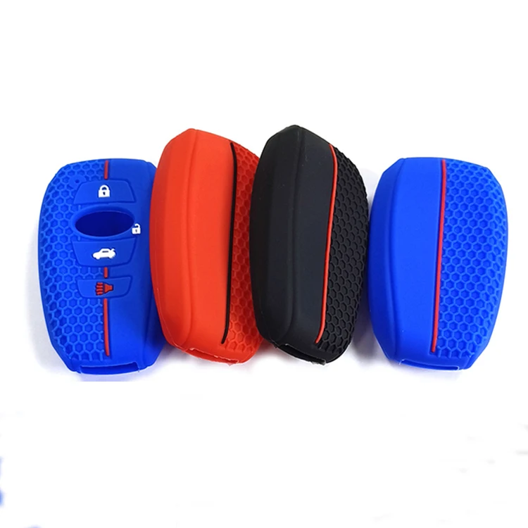 4 Buttons Remote Smart Key Chain Cover Fob silicone Case Keyless Entry Protector Jacket for subaru BRz WRX