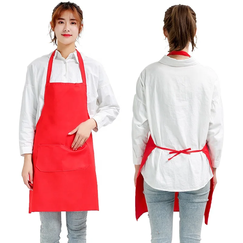 Premium custom kitchen bib apron with 2 pockets
