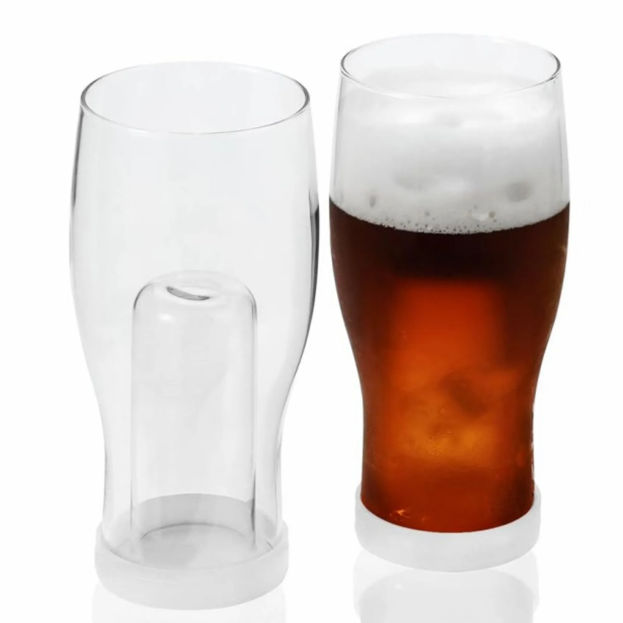 20 oz Craft Beer Glass Mug Double Wall Glasses Isolate Ice Cubes Keep Cold IPA Pint Cup Gift for Beer Lover