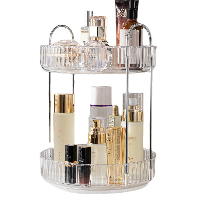Elegant rotating storage rack for organizing your dressing table