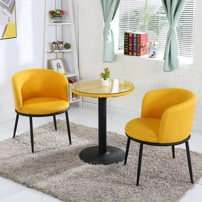 More Cost Effective Color Selectable Lazy Relaxing Upholstered Metal Leg Fabric Hotel Chair