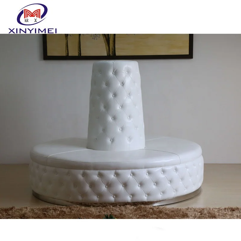 Wholesale discount 2017 durable half moon modern leather sectional sofa