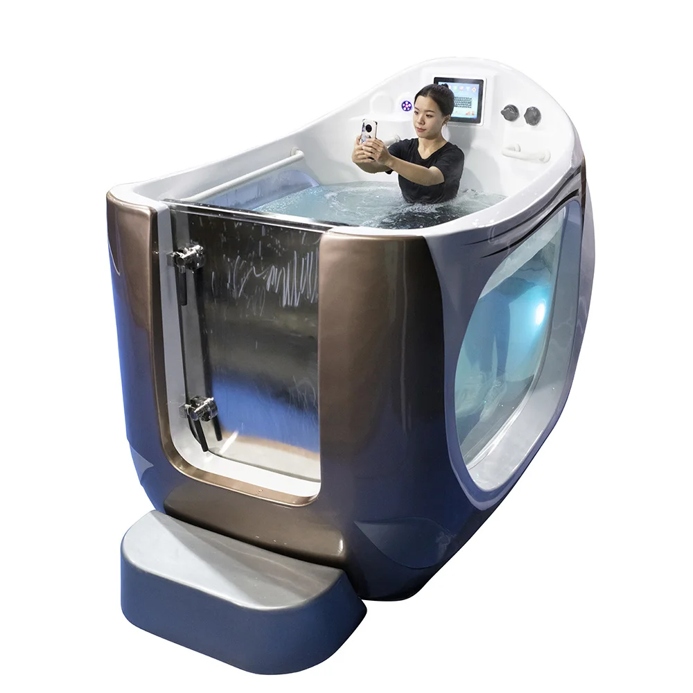 BG-9960 Hot Sale Freestanding Whirlpool Massage Acrylic Pool Outdoor Piscina with Treadmill Waterwalker