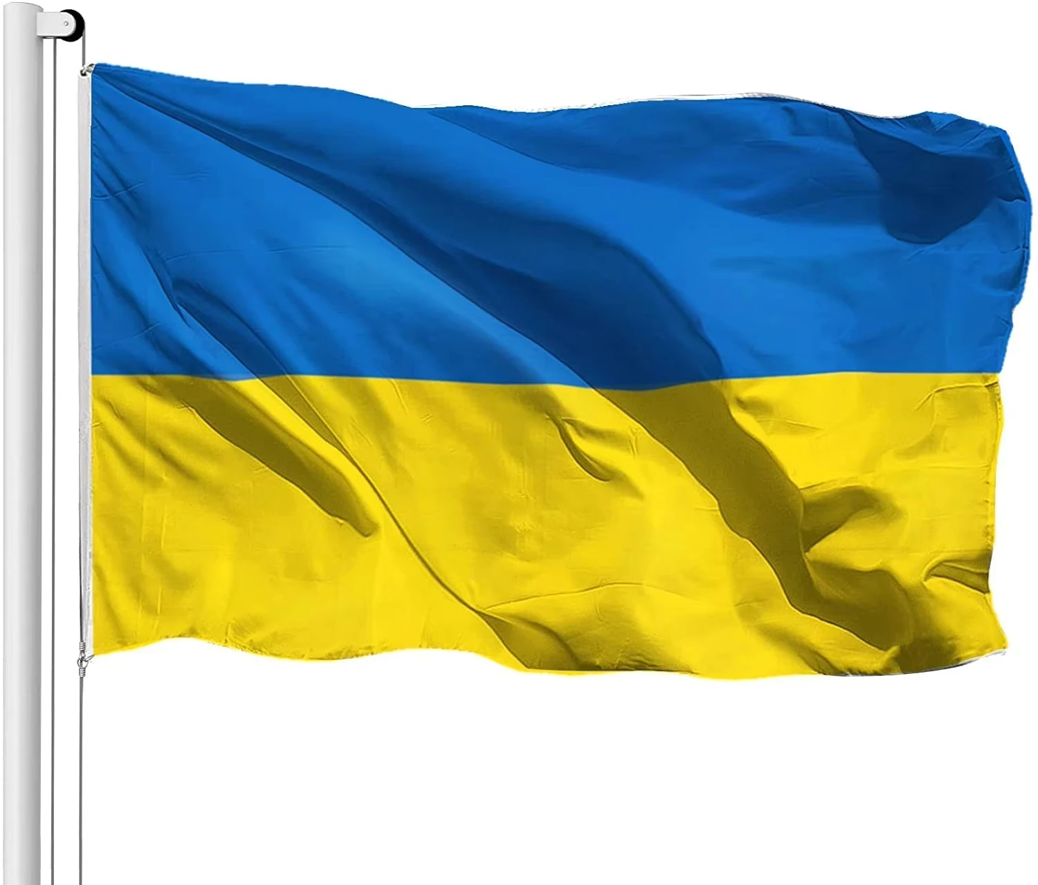 90x150 см открытый/закрытый полиэфирный флаг Украины 3x5 футов с двойной прошитой латунной втулкой Национальный декоративный на заказ