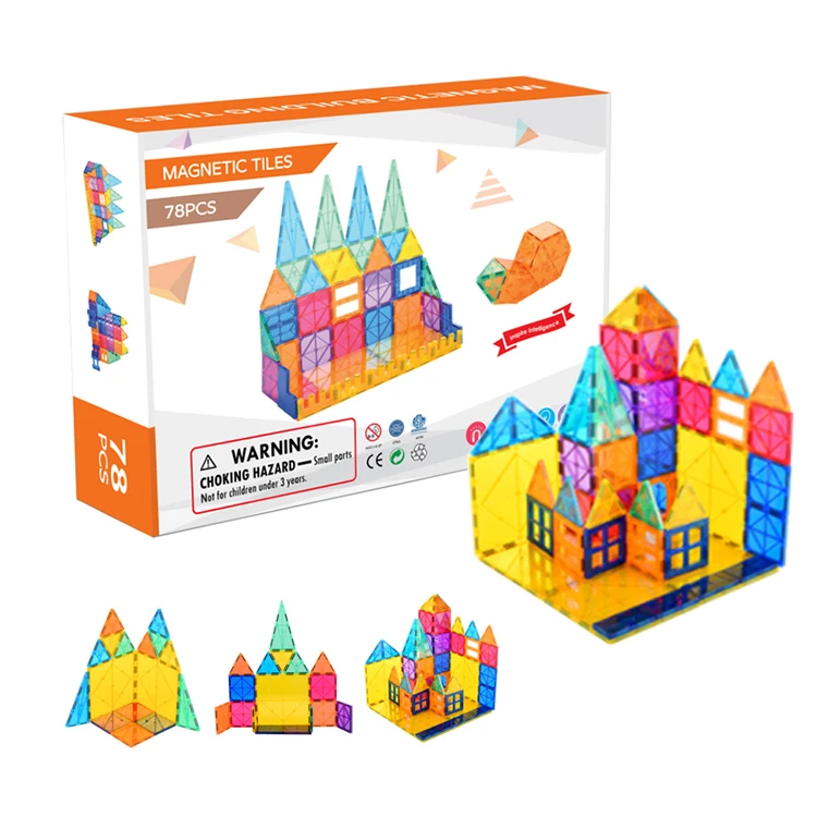 Balin Cheap Price 78pcs New wholesale Free Samples Magnetic Building Tiles 3d Magnets Blocks Kids Educational Toys