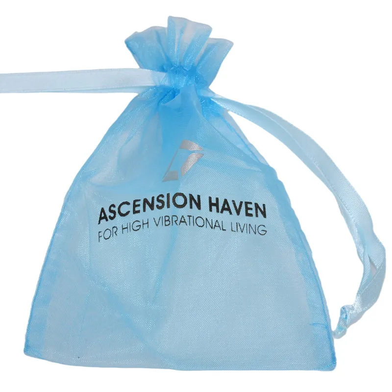 Custom blue Organza Jewelry Pouch Bags Customized Gift Wedding Party Favor Bags Drawstring Candy Pouch
